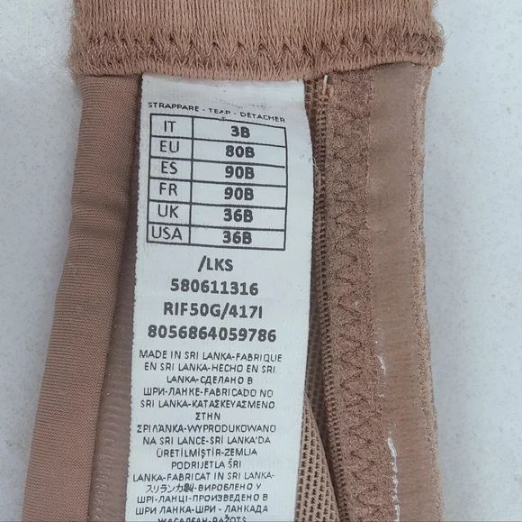 Intimissimi Nude Gioia Strapless Bandeau Push Up Ultralight Microfiber Bra, 36B - Picture 7 of 14